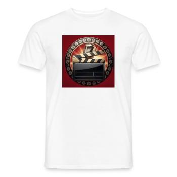 Retro-Kino-Holzbrett - Männer T-Shirt - Weiß - Vorne - AI Model Male 178 dark (178cm)