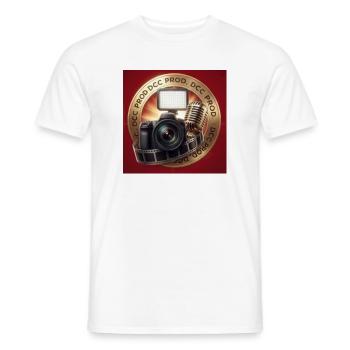 Cinema & Podcast: Pro Equipment - Men's T-Shirt - white - Front - AI Model Male 178 dark (178cm)