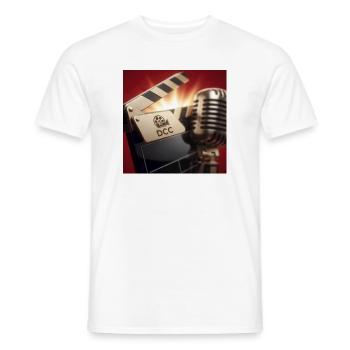 Microphone et Clapboard DCC - T-shirt homme - blanc - Devant - AI Model Male 178 dark (178cm)