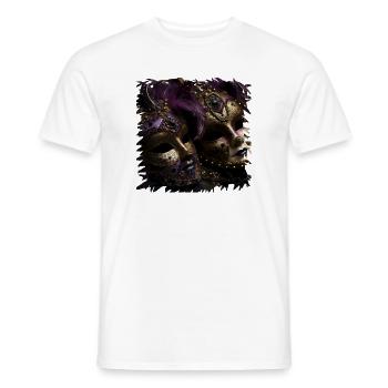 Venetian Mask Splendour - Men's T-Shirt - white - Front - AI Model Male 178 dark (178cm)