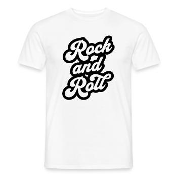 Rock and Roll - Men's T-Shirt - white - Front - AI Model Male 178 dark (178cm)