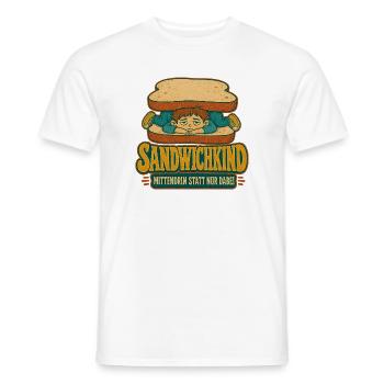 Sandwichkind Mittendrin - Männer T-Shirt - Weiß - Vorne - AI Model Male 178 dark (178cm)