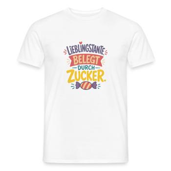Lieblingstante Belegt durch Zucker - Männer T-Shirt - Weiß - Vorne - AI Model Male 178 dark (178cm)