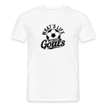 Emblème des buts de football - T-shirt homme - blanc - Devant - AI Model Male 178 dark (178cm)