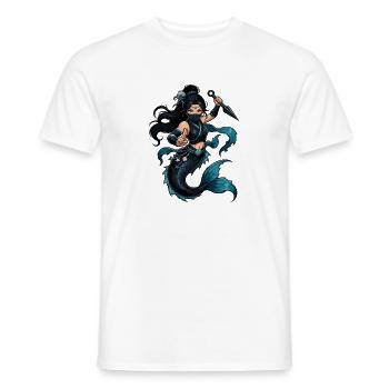 Meeresninja Mermaid  - Männer T-Shirt - Weiß - Vorne - AI Model Male 178 dark (178cm)
