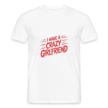 Crazy Girlfriend Forgive Couple Crazy Girlfriend - Men's T-Shirt - white - Front - AI Model Male 178 dark (178cm)