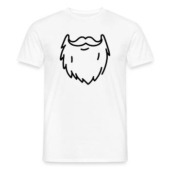 barbe - T-shirt homme - blanc - Devant - AI Model Male 178 dark (178cm)