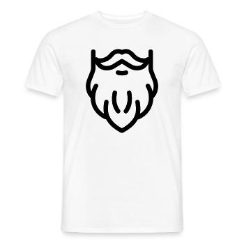 barbe - T-shirt homme - blanc - Devant - AI Model Male 178 dark (178cm)