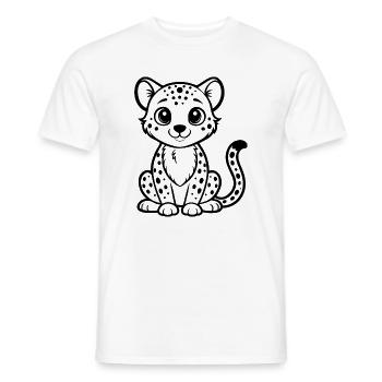 Guépard - T-shirt homme - blanc - Devant - AI Model Male 178 dark (178cm)