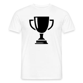 Champion de la victoire en coupe Sportif - T-shirt homme - blanc - Devant - AI Model Male 178 dark (178cm)