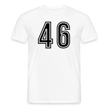 46 Number Symbol - Men's T-Shirt - white - Front - AI Model Male 178 dark (178cm)