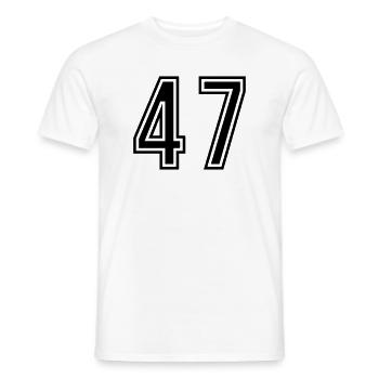 47 Symbole numérique - T-shirt homme - blanc - Devant - AI Model Male 178 dark (178cm)