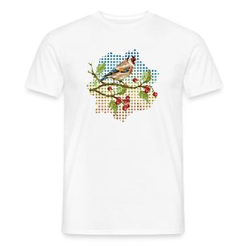 Colorful bird - Men's T-Shirt - white - Front - AI Model Male 178 dark (178cm)