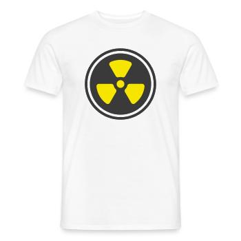 Symbole d’icône solide d’alerte aux radiations - T-shirt homme - blanc - Devant - AI Model Male 178 dark (178cm)