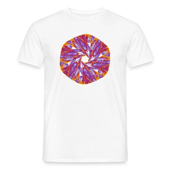 Glowing Star – Strange Attractor - Men's T-Shirt - white - Front - AI Model Male 178 dark (178cm)