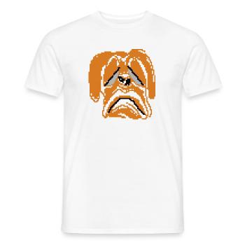 Sad Dog - T-shirt homme - blanc - Devant - AI Model Male 178 dark (178cm)