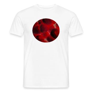Dark Raspberry Fruit  - Men's T-Shirt - white - Front - AI Model Male 178 dark (178cm)