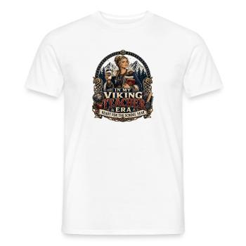 Ère des professeurs vikings : prêts pour l’école - T-shirt homme - blanc - Devant - AI Model Male 178 dark (178cm)