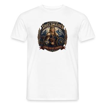 Chef de classe de la Shieldmaiden - T-shirt homme - blanc - Devant - AI Model Male 178 dark (178cm)