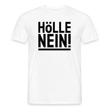 HÖLLE NEIN ! - schwarz & unterstrichen - Männer T-Shirt - Weiß - Vorne - AI Model Male 178 dark (178cm)