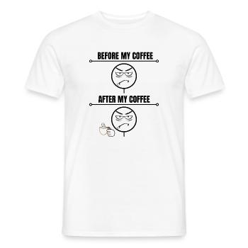 Grumpy Coffee Joke - T-shirt homme - blanc - Devant - AI Model Male 178 dark (178cm)