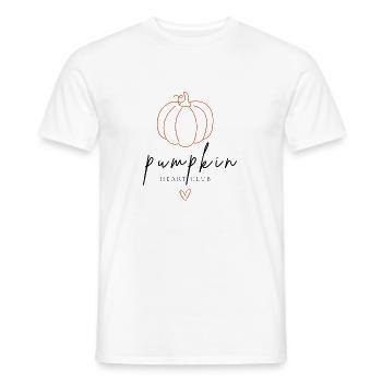 Club Cœur de Citrouille | Chemise typographie d’automne - T-shirt homme - blanc - Devant - AI Model Male 178 dark (178cm)