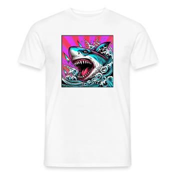 Requin - T-shirt homme - blanc - Devant - AI Model Male 178 dark (178cm)