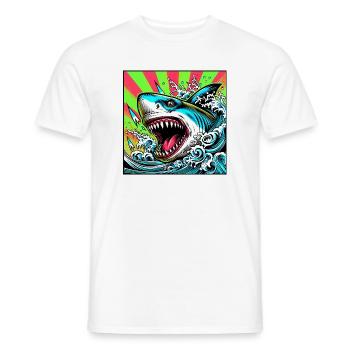 Requin - T-shirt homme - blanc - Devant - AI Model Male 178 dark (178cm)