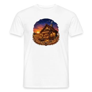 Sonnenuntergang Bäckerhaus - Männer T-Shirt - Weiß - Vorne - AI Model Male 178 dark (178cm)