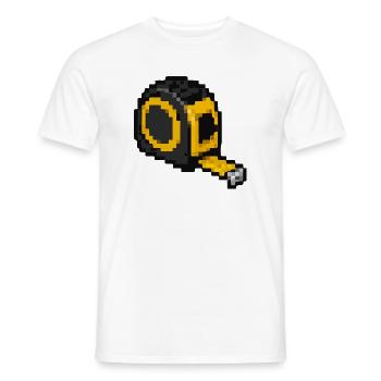 Maßband Pixel - Männer T-Shirt - Weiß - Vorne - AI Model Male 178 dark (178cm)