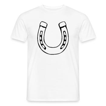 Cavalier cadeau de Horseshoe Lucky Horse Riding - T-shirt homme - blanc - Devant - AI Model Male 178 dark (178cm)