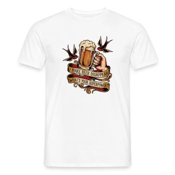 Ich Lasse Bier Verschwinden Craft Beer - Männer T-Shirt - Weiß - Vorne - AI Model Male 178 dark (178cm)