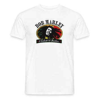 Reggae Legend Tribute to Freedom - Männer T-Shirt - Weiß - Vorne - AI Model Male 178 dark (178cm)