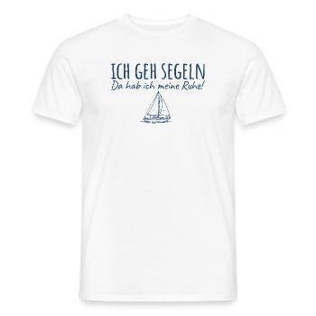Segeln Da hab ich meine Ruhe - Männer T-Shirt - Weiß - Vorne - AI Model Male 178 dark (178cm)