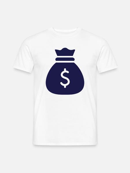 Geldbeutel Solid-Icon Finanz Bankbanking Vermögenssymbol - Männer T-Shirt - Weiß