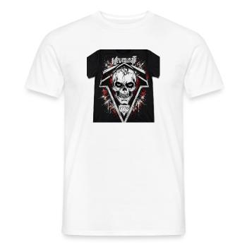 Géométrie du crâne 1776 Triangle - T-shirt homme - blanc - Devant - AI Model Male 178 dark (178cm)