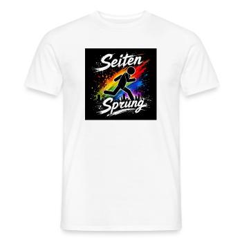 Seiten Spring Regenbogenlauf - Männer T-Shirt - Weiß - Vorne - AI Model Male 178 dark (178cm)