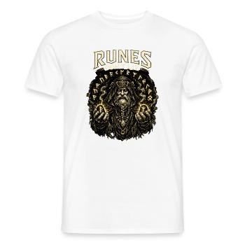 Runes Don’t Lie: Mystic Rune Master - Men's T-Shirt - white - Front - AI Model Male 178 dark (178cm)