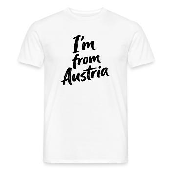 I am from Austria - Männer T-Shirt - Weiß - Vorne - AI Model Male 178 dark (178cm)