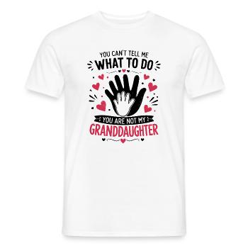 Funny Granddaughter Gift for Grandpa Grandma - Men's T-Shirt - white - Front - AI Model Male 178 dark (178cm)