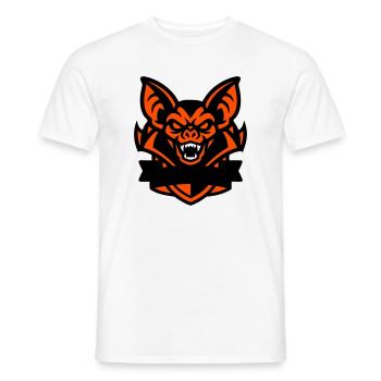 Fledermaus Maskottchen Wappen - Männer T-Shirt - Weiß - Vorne - AI Model Male 178 dark (178cm)