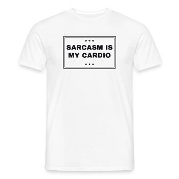 Le sarcasme est mon expression cardio - fitness - T-shirt homme - blanc - Devant - AI Model Male 178 dark (178cm)