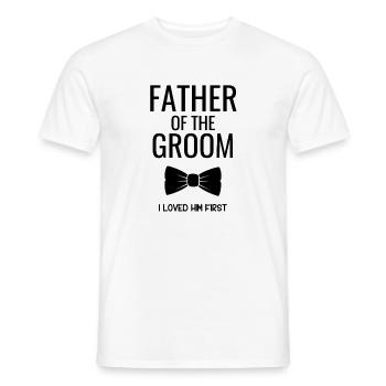 Père Marié Nœud Papu - T-shirt homme - blanc - Devant - AI Model Male 178 dark (178cm)