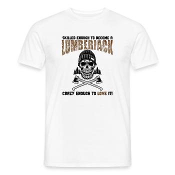 Lumberjack Skull Axes - Men's T-Shirt - white - Front - AI Model Male 178 dark (178cm)