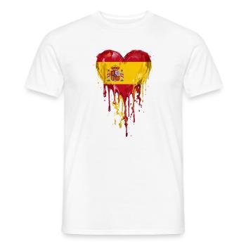 Tropfendes Herz Spaniens - Männer T-Shirt - Weiß - Vorne - AI Model Male 178 dark (178cm)