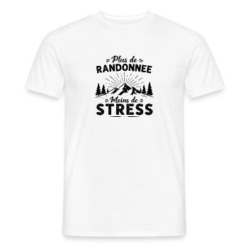 Plus de randonnée humour randonneur cadeau - T-shirt homme - blanc - Devant - AI Model Male 178 dark (178cm)