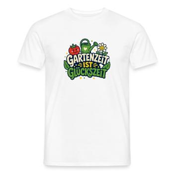 Gartenzeit ist Glückszeit - Männer T-Shirt - Weiß - Vorne - AI Model Male 178 dark (178cm)