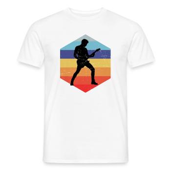 Geschenkidee für einen Gitarrenspieler mit Gitarre - Männer T-Shirt - Weiß - Vorne - AI Model Male 178 dark (178cm)