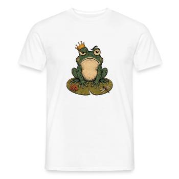 Regal Frog on Lily Pad - Men's T-Shirt - white - Front - AI Model Male 178 dark (178cm)
