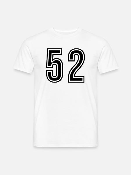 52 Number Symbol - Men's T-Shirt - white